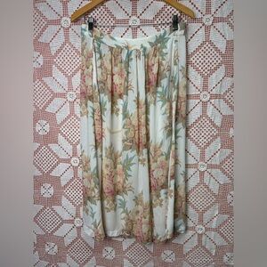 Vintage Judy Knapp Floral Midi Skirt